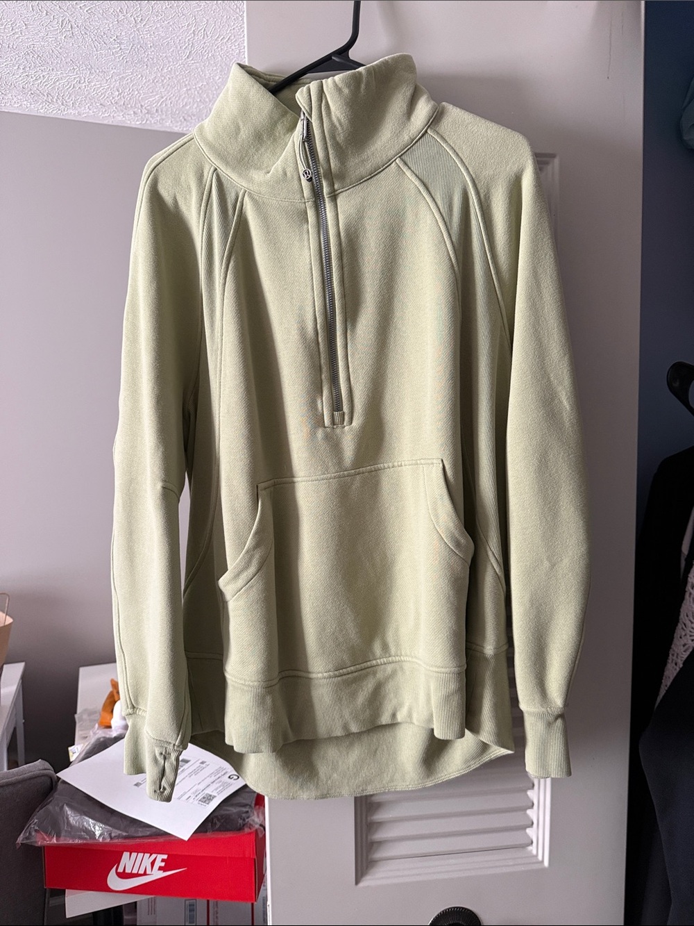 lululemon athletica Sage Green Half-Zip scuba Pullover